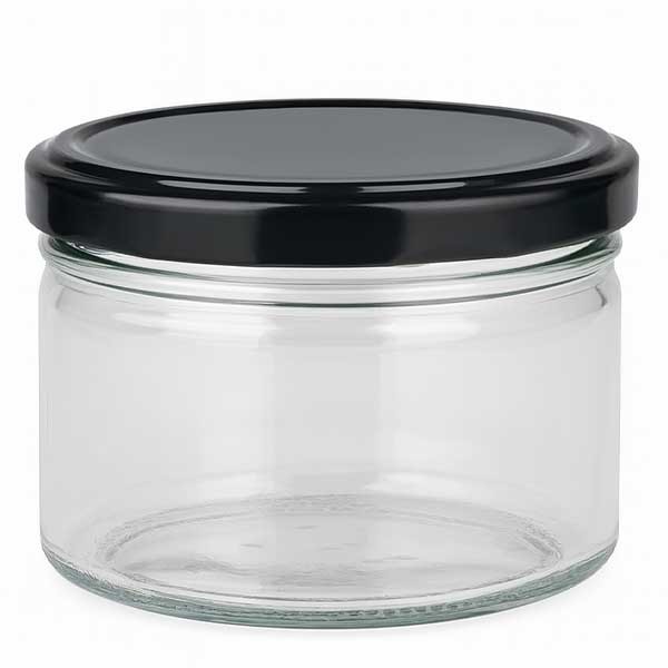 Vaso redondo de 540 ml con tapa BasicSeal negra UNiTWIST