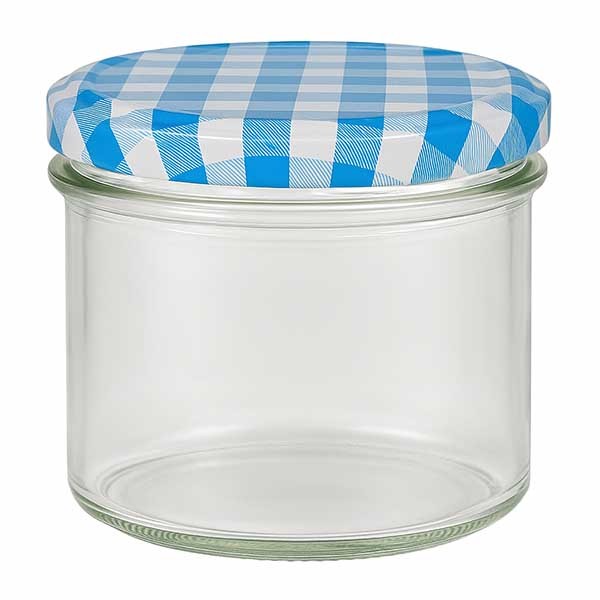 Vaso de 225 ml + tapa BasicSeal azul/blanco UNiTWiST
