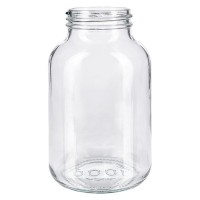 Frasco de cuello ancho, 1000 ml, vidrio transparente con boca DIN 68 sin cierre Frasco de cuello ancho, 1000 ml, vidrio transparente con boca DIN 68 sin cierre