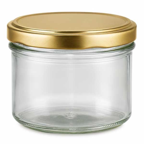 Vaso de 225 ml con tapa BasicSeal dorada UNiTWIST