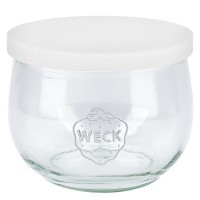 Tarro tulipa 580ml WECK RR100 con tapa silicona blanco Tarro tulipa 580ml WECK RR100 con tapa silicona blanco