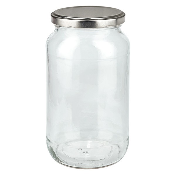 1062ml vaso redondo con tapa BasicSeal plata UNiTWiST