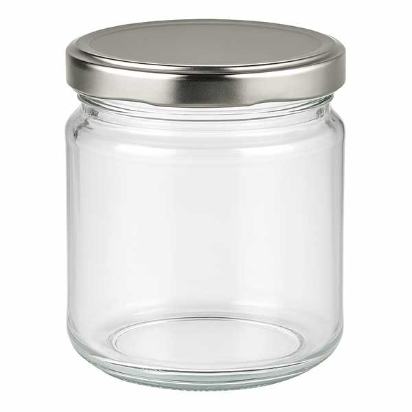 Vaso redondo de 212 ml con tapa BasicSeal plata UNiTWIST