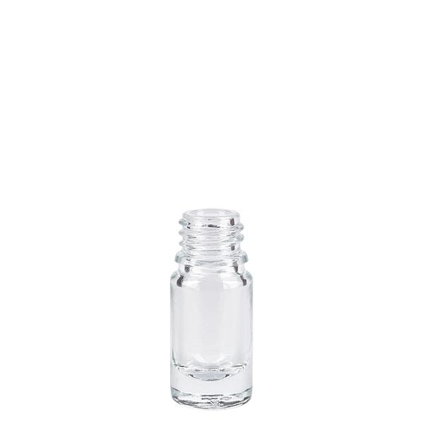 Frasco cuentagotas, 5 ml, ND18, vidrio transparente, frasco de farmacia