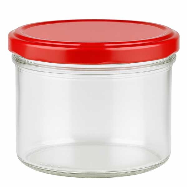 Vaso cilíndrico 230ml + tapa BasicSeal rojo UNiTWIST