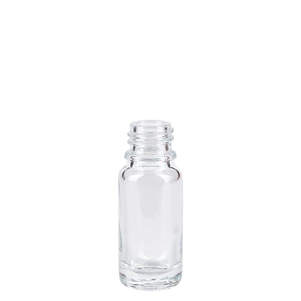 Frasco cuentagotas, 10 ml, ND18, vidrio transparente, frasco de farmacia