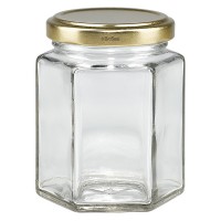 UNiTWIST Hexa de 196 ml con tapa Twist Off dorada TO58 UNiTWIST Hexa de 196 ml con tapa Twist Off dorada TO58