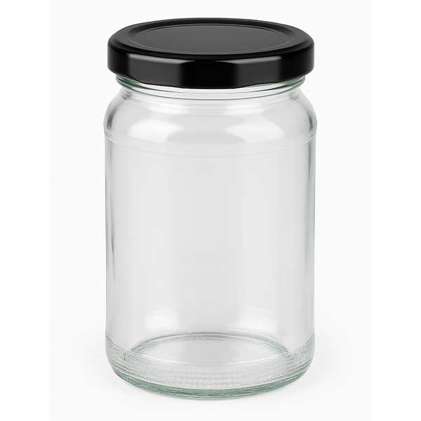 Vaso redondo de 110 ml con tapa BasicSeal negra UNiTWIST