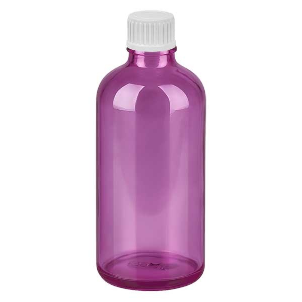 100ml Tropfflasche 0.9mm weiß mit Standardverschluss PurpleLine UT18/100