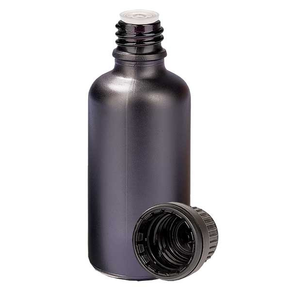 Frasco cuentagotas de 50 ml con precinto de originalidad de 2 mm BlackLine UT18/50 UNiTWIST