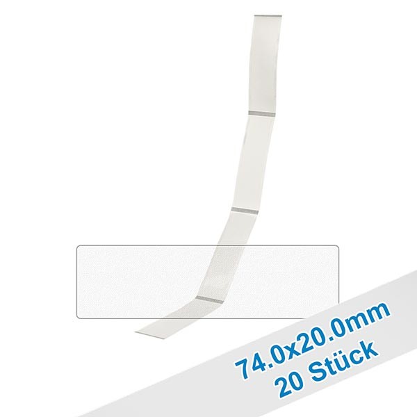 Pack de 20 etiquetas de 20,0 x 74,0 mm para rotular