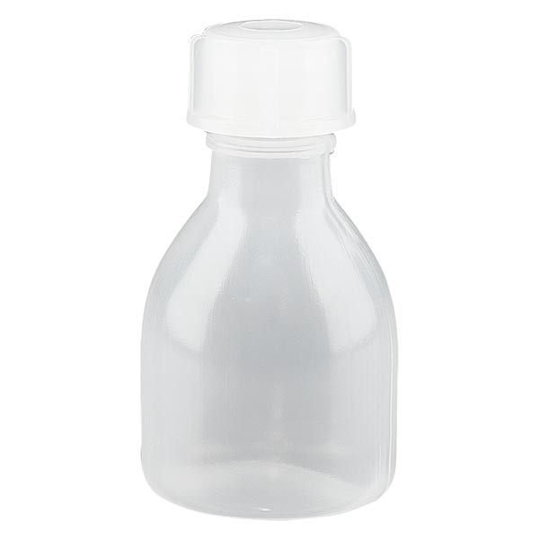 Frasco de laboratorio de cuello estrecho, 20 ml, con tapón de rosca