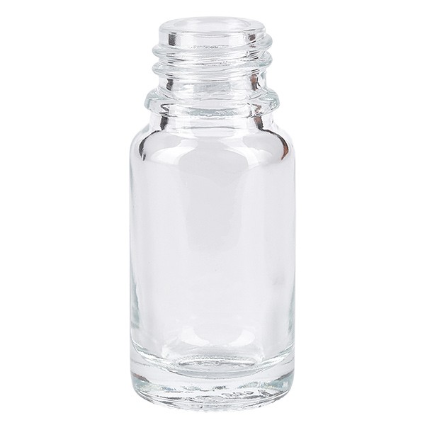 Frasco cuentagotas, 10 ml, ND18, vidrio transparente, frasco de farmacia