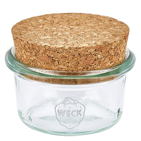 Vasos de 50ml WECK RR60 con corcho natural