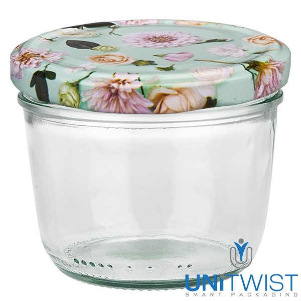 Vaso de 230 ml + tapa BasicSeal Flor menta UNiTWIST®