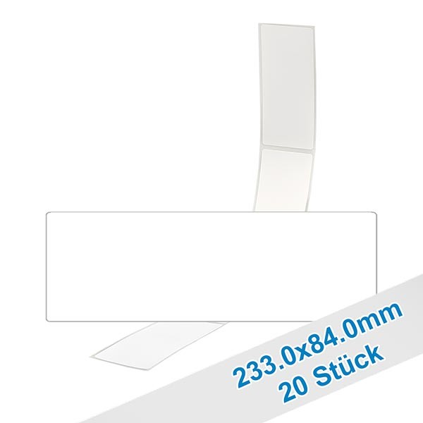 Pack de 20 etiquetas de 84 x 233 mm para rotular