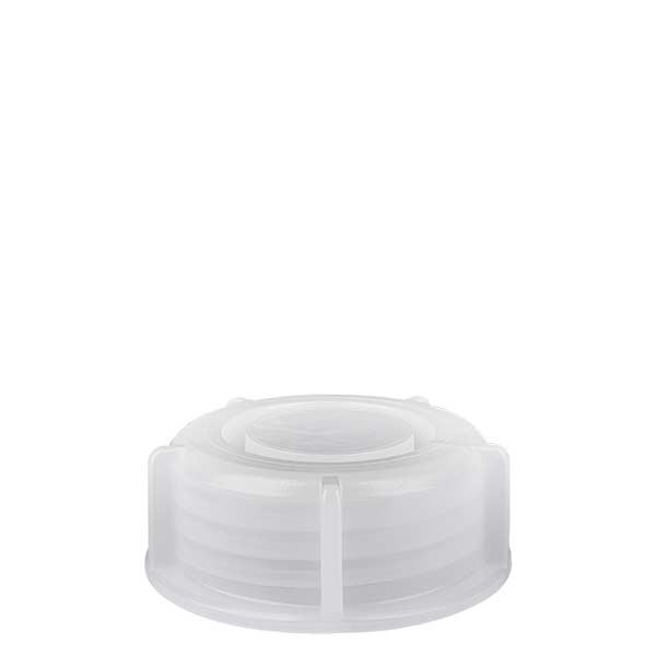 Tapón de rosca para frascos de laboratorio de cuello ancho de 50 ml y 100 ml, transparente 32 mm