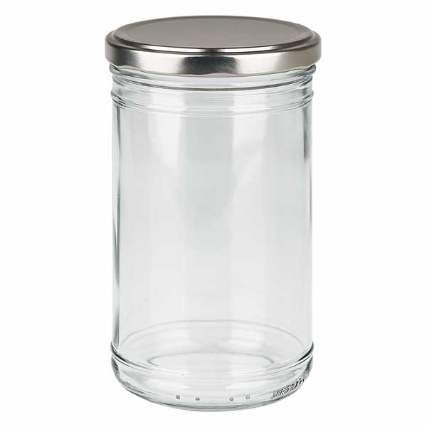 Vaso de 1053ml + tapa BasicSeal plata mate UNiTWIST