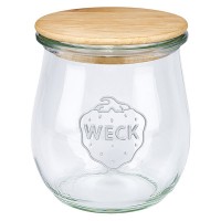 Tarro tulipa mini WECK de 220 ml con tapa de madera Tarro tulipa mini WECK de 220 ml con tapa de madera