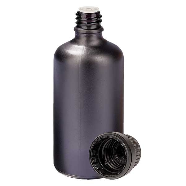 Frasco cuentagotas de 100 ml con precinto de originalidad de 2 mm BlackLine UT18/100 UNiTWIST