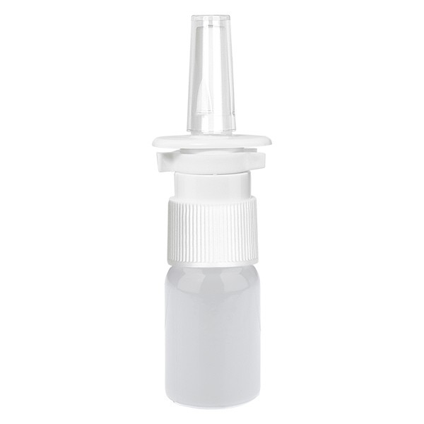 Botella pulverizadora nasal de 5 ml blanca/transparente STD WhiteLine UT18/5