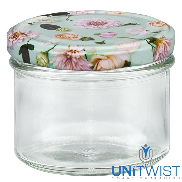 Vaso de 225 ml + tapa BasicSeal Flor menta UNiTWIST®