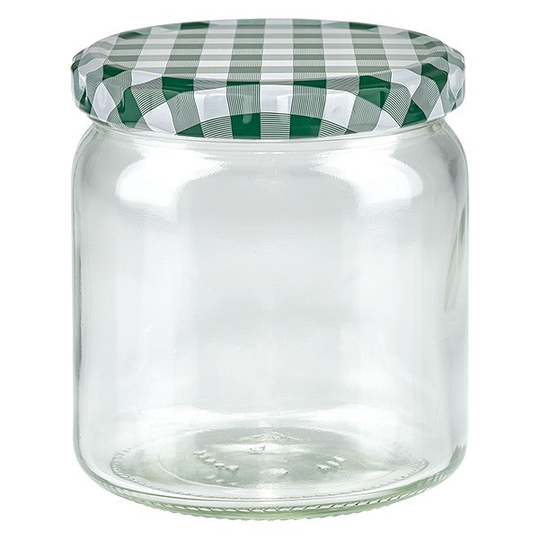 408ml vaso redondo + tapa BasicSeal verde/blanco UNiTWIST