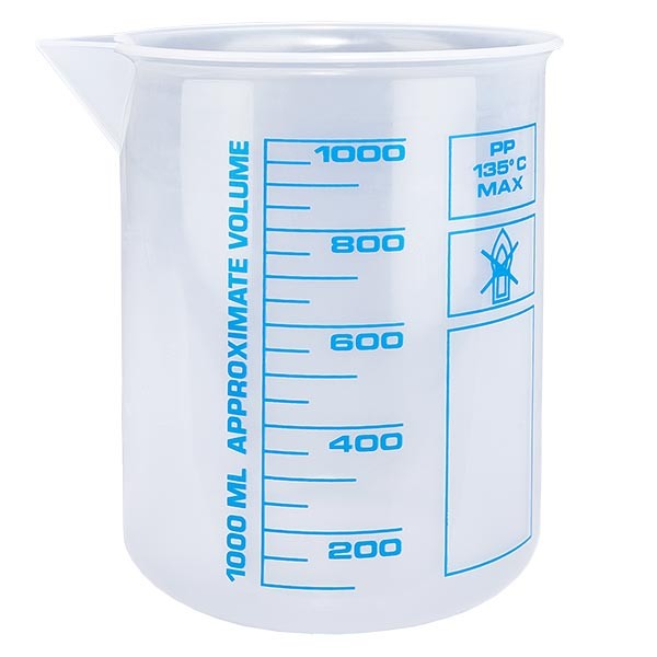 Vaso de precipitado (tipo Griffin), 1000 ml, de PP