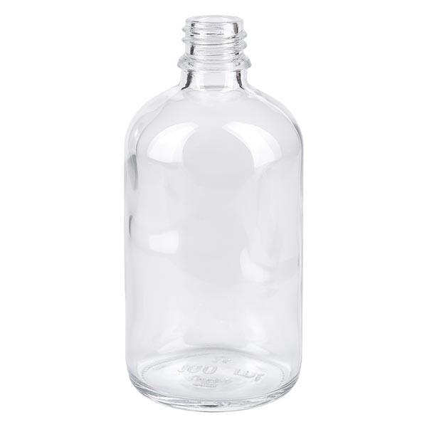 Frasco cuentagotas, 100 ml, ND18, vidrio transparenet, frasco de farmacia