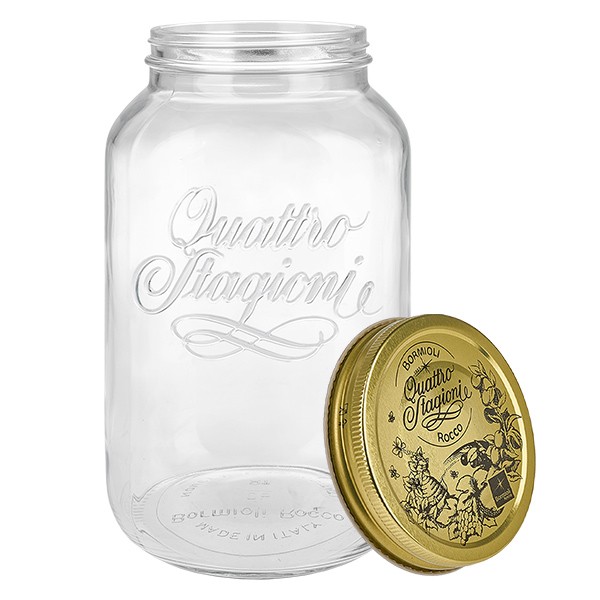 Vaso redondo "Quattro Stagioni" de 3800 ml con tapa