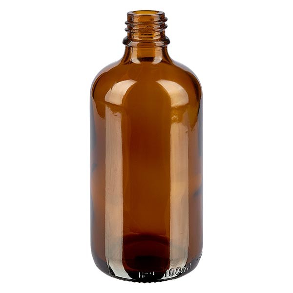 Frasco cuentagotas, 100 ml, ND18, vidrio ámbar, frasco de farmacia