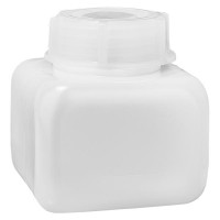 Frasco para productos químicos de 250 ml, cuello ancho, de PEAD, color natural, con tapón de rosca GL 50 Frasco para productos químicos de 250 ml, cuello ancho, de PEAD, color natural, con tapón de rosca GL 50