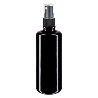 Frasco de vidrio violeta de 50 ml con atomizador negro Frasco de vidrio violeta de 50 ml con atomizador negro