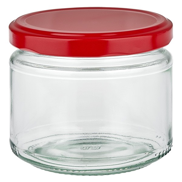 Vaso redondo 330ml + tapa BasicSeal rojo UNiTWIST