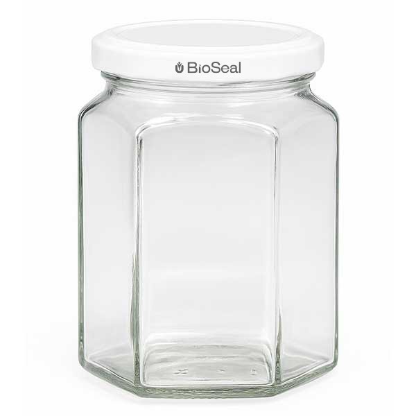 UNiTWIST Hexa de 288 ml con tapa Twist Off blanca TO63