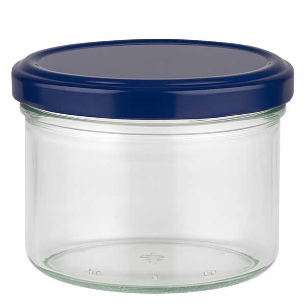 Vaso cilíndrico 230ml + Tapa BasicSeal azul UN..