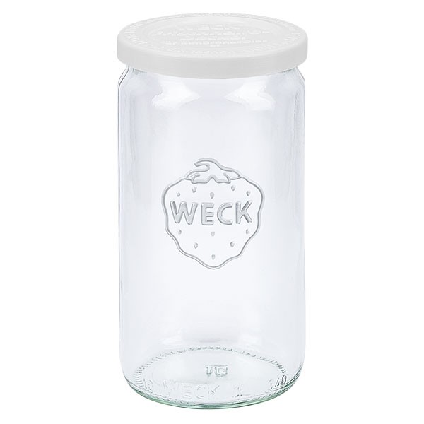 Tarro cilíndrico WECK de 340 ml con tapa de almacenamiento