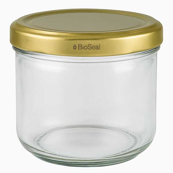 Vaso de 260 ml con tapa BioSeal oro UNiTWIST
