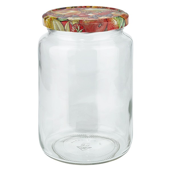 795ml vaso redondo + tapa BasicSeal decoración frutal UNiTWiST