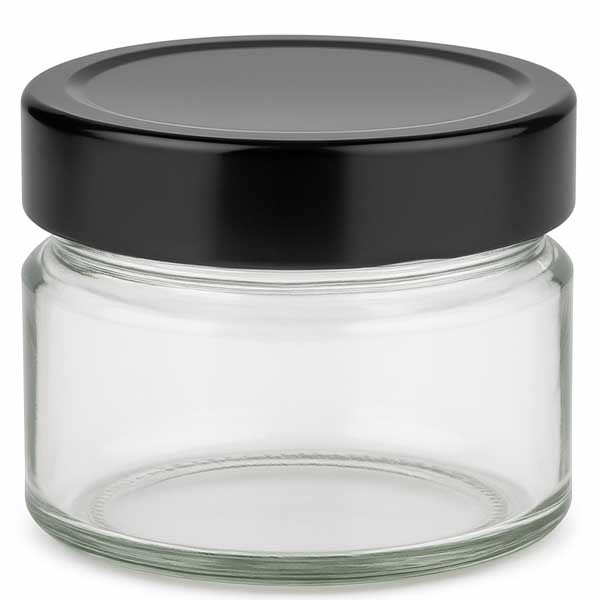 130ml rond glas met BasicSeal deksel negro UNiTWIST