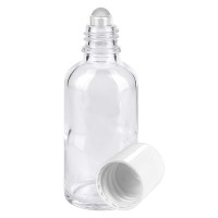 Frasco de vidrio para desodorante, transparente, 50 ml, roll-on para desodorante vacío Frasco de vidrio para desodorante, transparente, 50 ml, roll-on para desodorante vacío