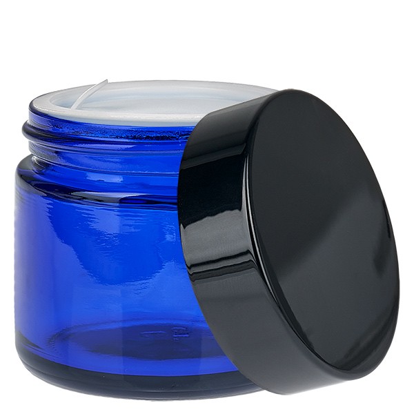Tarro de cristal 60ml azul con tapa insertable UNiTWIST