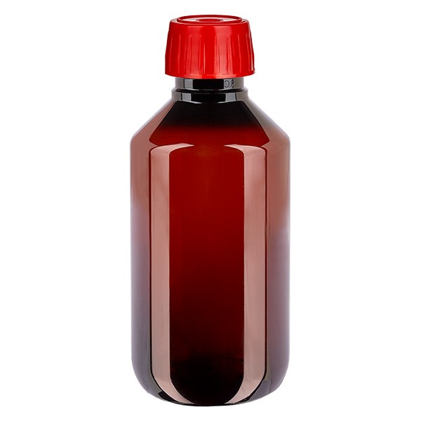 Botella PET 200ml con tapón desgasificador rojo
