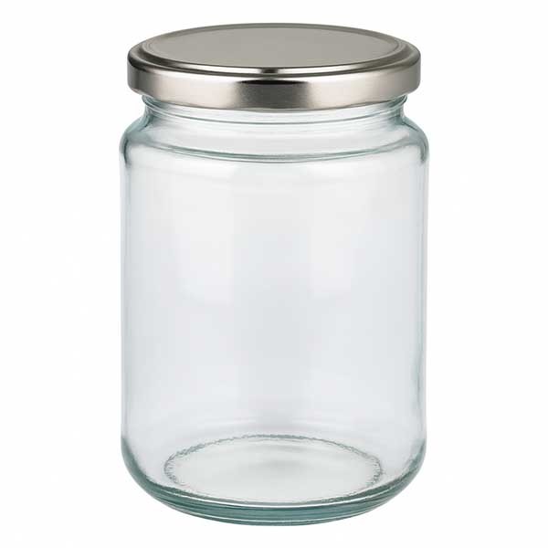 Vaso redondo de 382 ml con tapa BasicSeal plata UNiTWIST