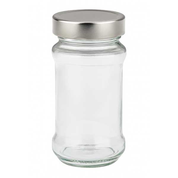 Vaso redondo 390ml con tapa BasicSeal plata UNiTWIST