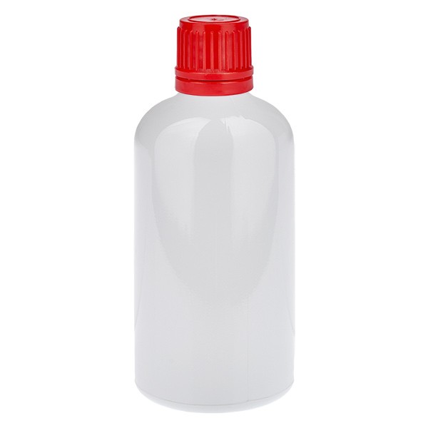 Botella de 100 ml, 11 mm, SV rojo, OV WhiteLine UT18/100