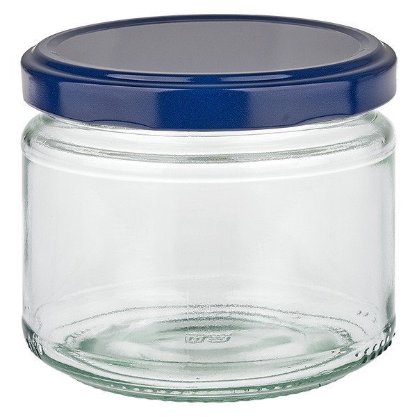 Vaso redondo 330ml + tapa BasicSeal azul UNiTWIST