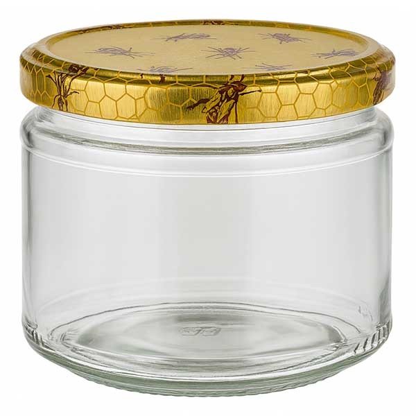 Tarro redondo de 330 ml + tapa BasicSeal panal UNiTWiST