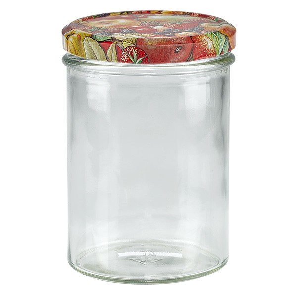 Vaso de 435 ml + tapa BasicSeal decoración frutal UNiTWiST