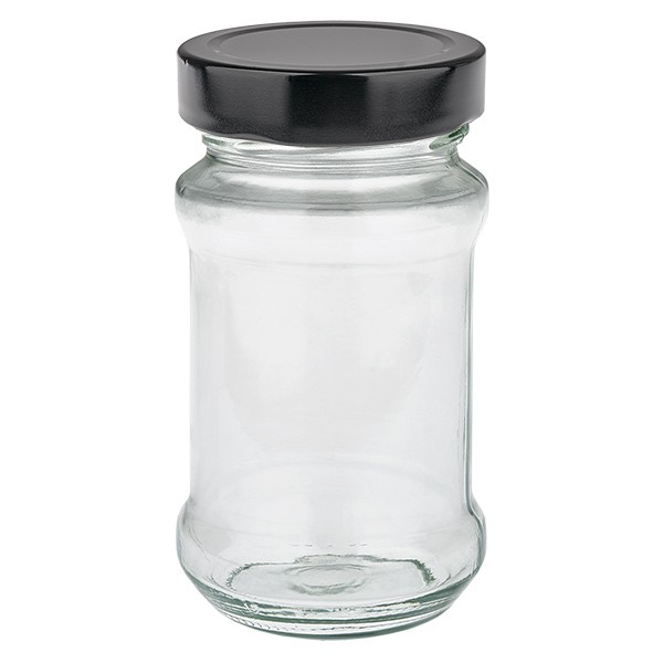 Vaso redondo 390ml con tapa BasicSeal negro UNiTWIST